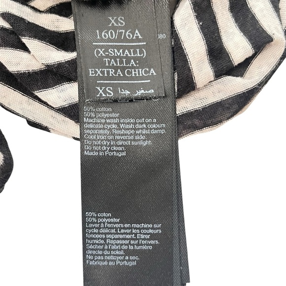 ALLSAINTS - Rita LS Relaxed Fit Striped T-Shirt Slash Neckline Top Size XS - Picture 8 of 11